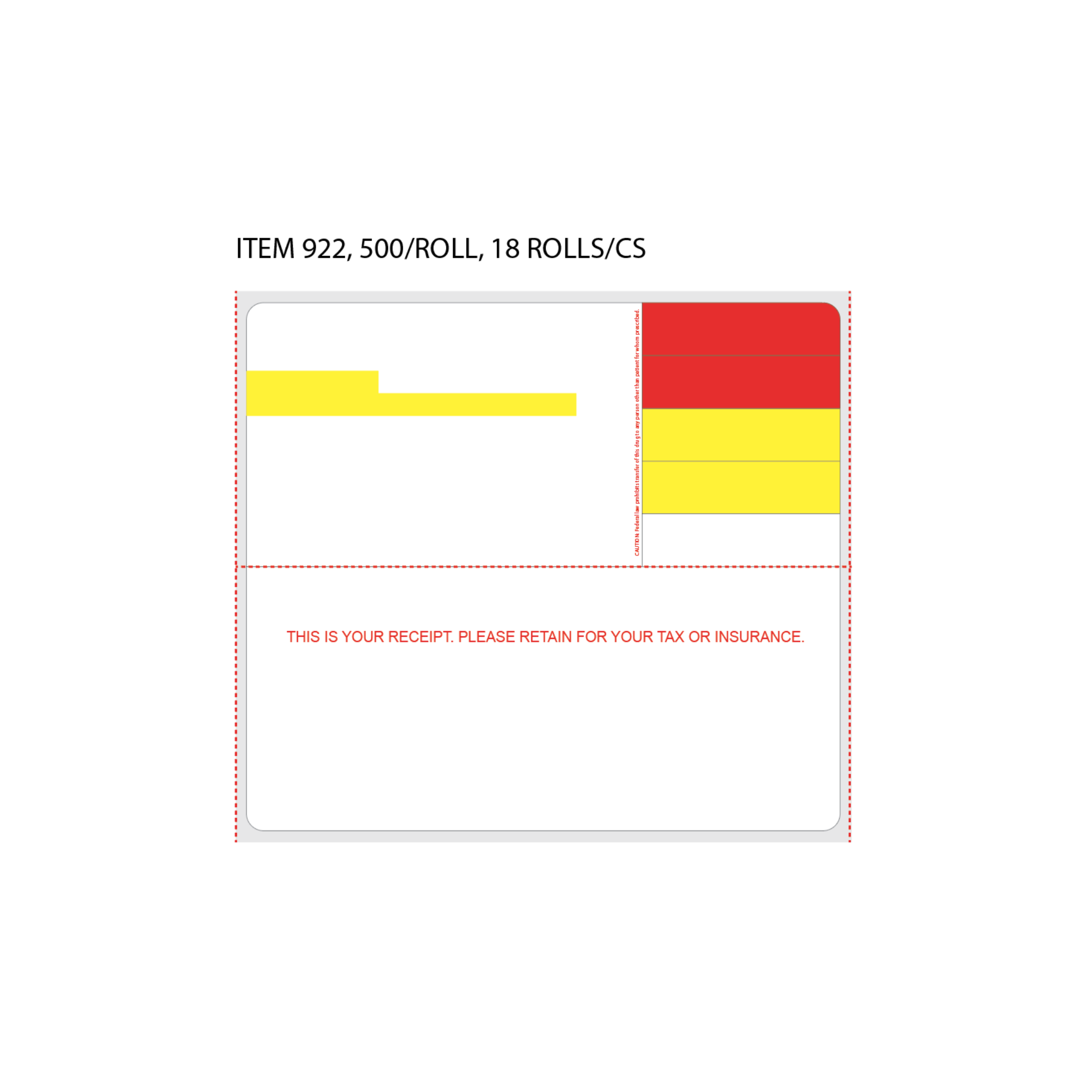 922 Thermal Labels 500/Roll Removable Adhesive | Pharmacy | TheVialGuy ...